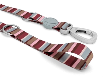 Hondenriem Verstelbaar Gerecycled Skyline Rood / Roze 75-230X1,5 Cm 4-20 Kg