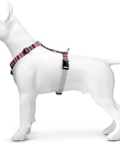 Hondentuig H-Tuig Gerecycled Skyline Rood / Roze 40-55X1,5 Cm