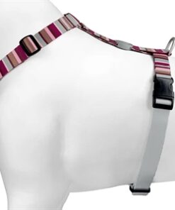 Hondentuig H-Tuig Gerecycled Skyline Rood / Roze 50-70X1,5 Cm