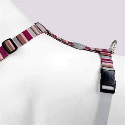 Hondentuig H-Tuig Gerecycled Skyline Rood / Roze 70-100X2,5 Cm
