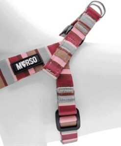 Mini Hondentuig Verstelbaar Gerecycled Skyline Rood / Roze 29-38X2,5 Cm