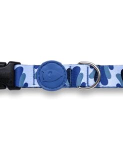 Halsband Hond Gerecycled Splash Blauw 30-42X1,5 Cm