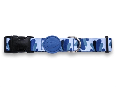 Halsband Hond Gerecycled Splash Blauw 30-42X1,5 Cm