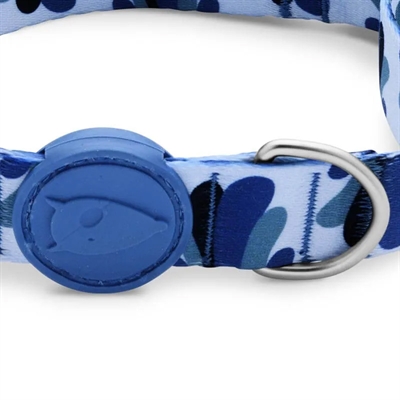 Halsband Hond Gerecycled Splash Blauw 37-58X2,5 Cm