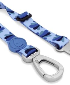 Honden Autogordel Gerecycled Splash Blauw 40-65X2,5 Cm Tot 80 Kg
