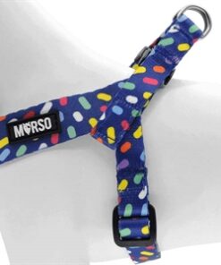 Mini Hondentuig Verstelbaar Gerecycled Color Invaders Paars 29-38X2,5 Cm