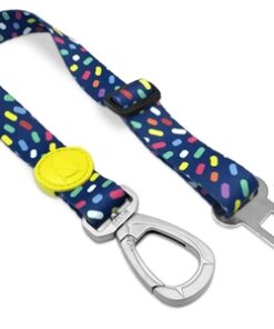 Honden Autogordel Gerecycled Color Invaders Paars 40-65X2,5 Cm Tot 80 Kg