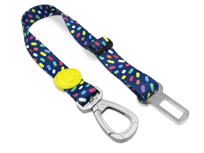 Honden Autogordel Gerecycled Color Invaders Paars 40-65X2,5 Cm Tot 80 Kg