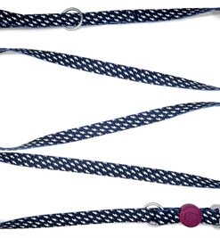 Hondenriem Verstelbaar Gerecycled Power Flow Zwart 75-230X1,5 Cm 1-4 Kg