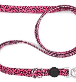 Hondenriem Verstelbaar Gerecycled Bubble Leo Roze 65-200X2,5 Cm 20-80 Kg