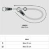 Half Slip Halsband Hond Soft Rope Gerecycled Grey Grijs 60X1 Cm