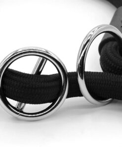 Half Slip Halsband Hond Soft Rope Gerecycled Black Zwart 50X1 Cm