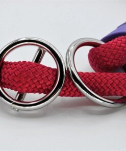 Half Slip Halsband Hond Regular Rope Gerecycled Red Velvet Rood 50X1 Cm