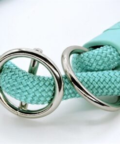 Half Slip Halsband Hond Regular Rope Gerecycled Aquamarine Blauw 50X1 Cm
