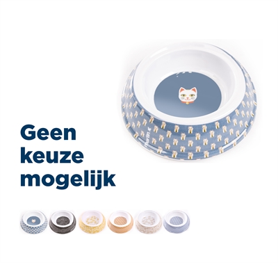 Voerbak / Drinkbak Kat Melamine Japan Assorti 150 Ml