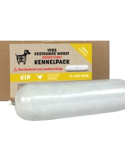 Gestoomd Vers Vlees Worst Kennelpack Kip Tarwe En Glutenvrij 10X900 Gr