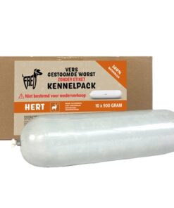 Gestoomd Vers Vlees Worst Kennelpack Hert Graan En Glutenvrij 10X900 Gr