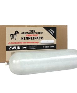 Gestoomd Vers Vlees Worst Kennelpack Zwijn Graan En Glutenvrij 10X900 Gr