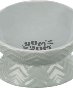 Verhoogde Voerbak / Waterbak Keramiek Grijs 350 Ml 17 Cm