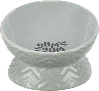 Verhoogde Voerbak / Waterbak Keramiek Grijs 350 Ml 17 Cm