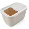 Kattenbak Hop In Giant Wit / Mokka 74X50X43,5 Cm