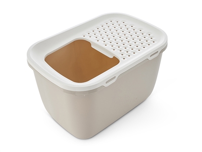 Kattenbak Hop In Giant Wit / Mokka 74X50X43,5 Cm
