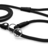 Hondenriem Retrieverlijn Soft Rope Gerecycled Zwart 170X1 Cm
