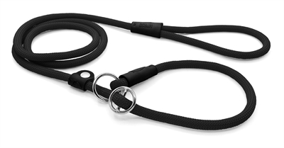 Hondenriem Retrieverlijn Soft Rope Gerecycled Zwart 170X1 Cm