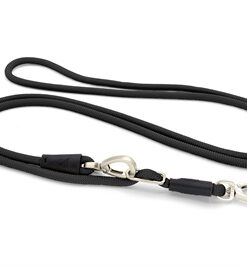 Hondenriem Hands Free Soft Rope Gerecycled Zwart 260X1 Cm