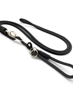 Hondenriem Retrieverlijn Hands Free Soft Rope Gerecycled Zwart 260X1 Cm