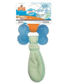Puppy Freezer Bone With Wash Cloth Pindakaassmaak Medium Tot 16 Kg