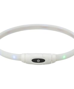 Lichtgevende Halsband Hond Usb Siliconen Oplaadbaar Meerkleurig 65X1,6 Cm