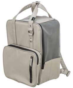 Hondentas Rugtas Citystyle Kunstleer Lichtgrijs 30X20X40 Cm