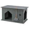 Kattenmand Huis Lene Vilt Grijs 54X30X35 Cm