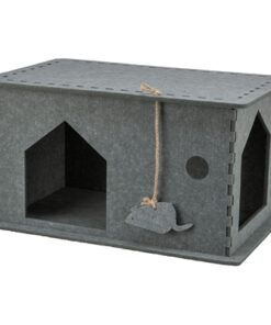 Kattenmand Huis Lene Vilt Grijs 54X30X35 Cm