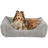 Hondenmand Vital Jonna Ribfluweel Grijs 100X70 Cm