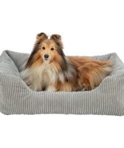 Hondenmand Vital Jonna Ribfluweel Grijs 100X70 Cm