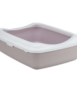 Kattenbak Classic Met Rand Lila / Wit 37X48X15 Cm