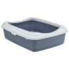 Kattenbak Classic Met Rand Paars / Wit 37X48X15 Cm