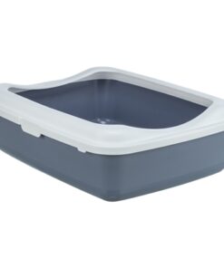 Kattenbak Classic Met Rand Paars / Wit 37X48X15 Cm