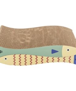 Krabmat Vis Met Catnip Mintgroen / Creme 40X30X11 Cm 2 St