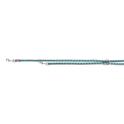 Hondenriem Cavo Verstelbaar Aqua / Grafiet Grijs 200X1,2 Cm