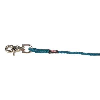 Hondenriem Sleeplijn Rond Zonder Handlus Petrol Blauw 5 Mtr X 0,6 Cm