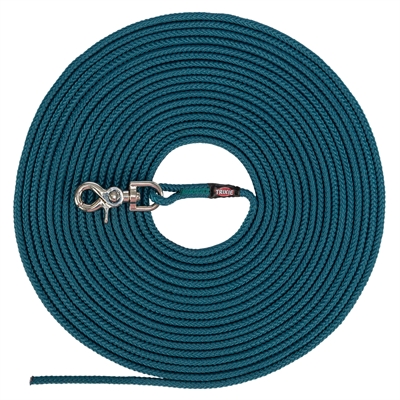 Hondenriem Sleeplijn Rond Zonder Handlus Petrol Blauw 20 Mtr X 0,6 Cm