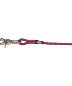 Hondenriem Sleeplijn Rond Zonder Handlus Sangria Rood 5 Mtr X 0,6 Cm