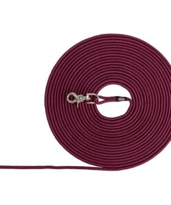 Hondenriem Sleeplijn Rond Zonder Handlus Sangria Rood 20 Mtr X 0,6 Cm