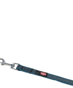 Hondenriem Sleeplijn Met Rubber Anti Slip Petrol Blauw S/M 5 Mtr X 1,5 Cm