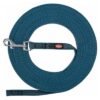 Hondenriem Sleeplijn Met Rubber Bekleed Petrol S/M 15 Mtr X 1,5 Cm