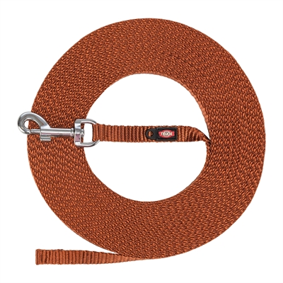 Hondenriem Sleeplijn Extra Licht Roest Bruin Xs/S 10 Mtr X 1 Cm