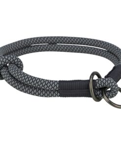Halsband Hond Soft Rope Halfslip Zwart / Grijs 25X0,6 Cm